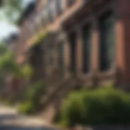 Scenic view of Boston's brownstone buildings