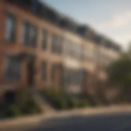 Charming street view showcasing historic row houses in a DC neighborhood.