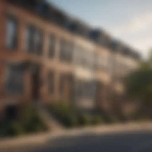 Charming street view showcasing historic row houses in a DC neighborhood.