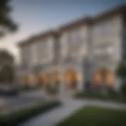 Elegant exterior view of the Villas at Fair Oaks Apartments