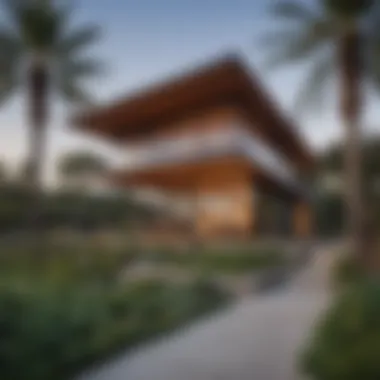 Modern Structures in Harmony with Nature Architectural integration of modern structures within a natural setting
