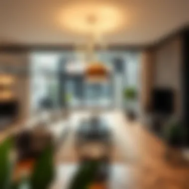 Contemporary Living Space Modern family home in Brooklyn featuring an open-plan living area with stylish decor