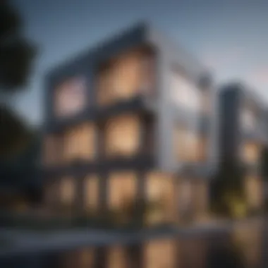 Modern Architectural Design of Townhouses Elegant townhouse exterior showcasing modern architecture