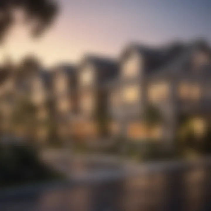 Scenic view of a townhouse community in California