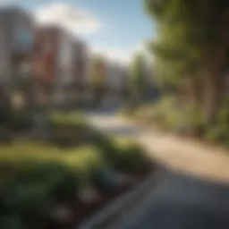 Affordable housing options in a vibrant cityscape