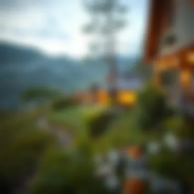 Map highlighting various accommodation options