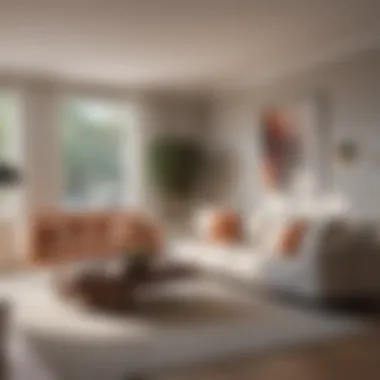 Modern Aesthetic: Inside a One-Bedroom Rental Elegant one-bedroom apartment interior showcasing modern design