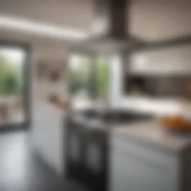 A sleek kitchen featuring a glass top stove seamlessly integrated into the decor