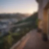 Stunning hillside view from an apartment balcony