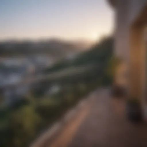 Stunning hillside view from an apartment balcony