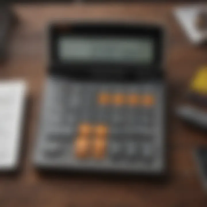 Visual representation of a home calculator tool