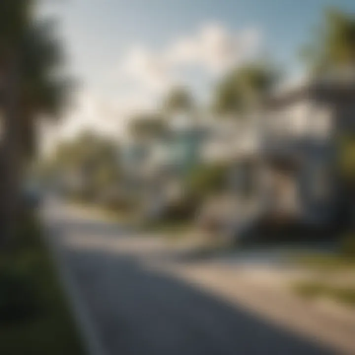 Scenic view of a Miami neighborhood showcasing rental homes