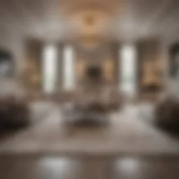 Luxurious carpet in a well-lit living room