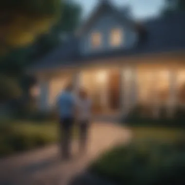 Real Estate Professional Guidance A depiction of a real estate professional guiding a homeowner