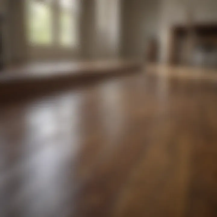 Applying wax to laminate wood flooring