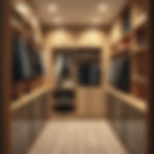 Stylish closet organization with integrated furniture