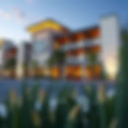 Exterior view of Liberty Station Apartments showcasing modern architecture