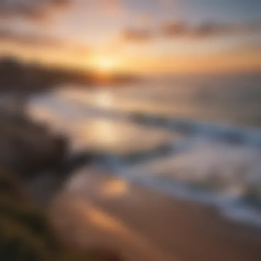 A stunning view of San Diego's coastline at sunset