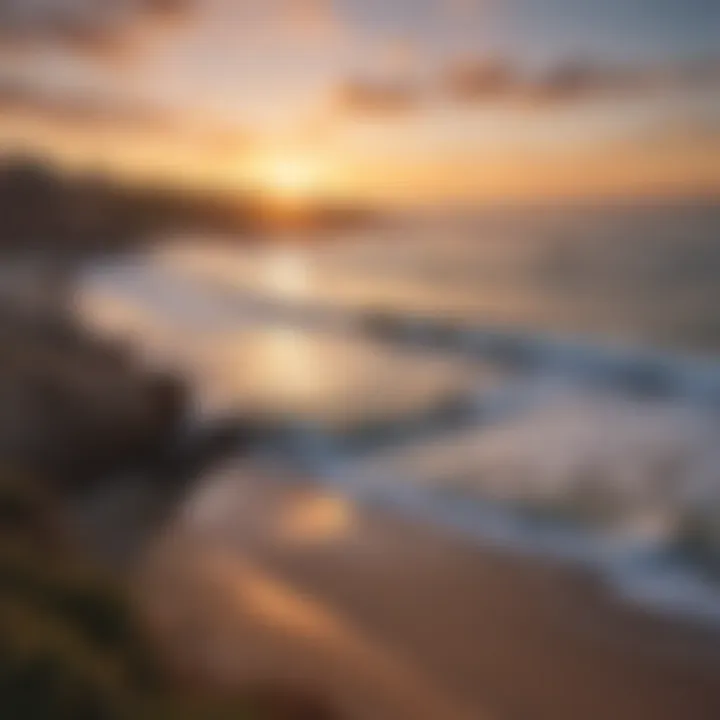 A stunning view of San Diego's coastline at sunset