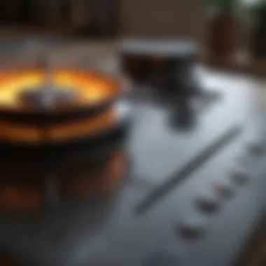 Detailed view of electric stove with minimal stains