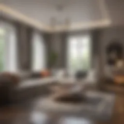 A pristine living room after deep cleaning