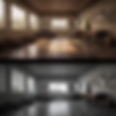 Before and after comparison of a neatly arranged room