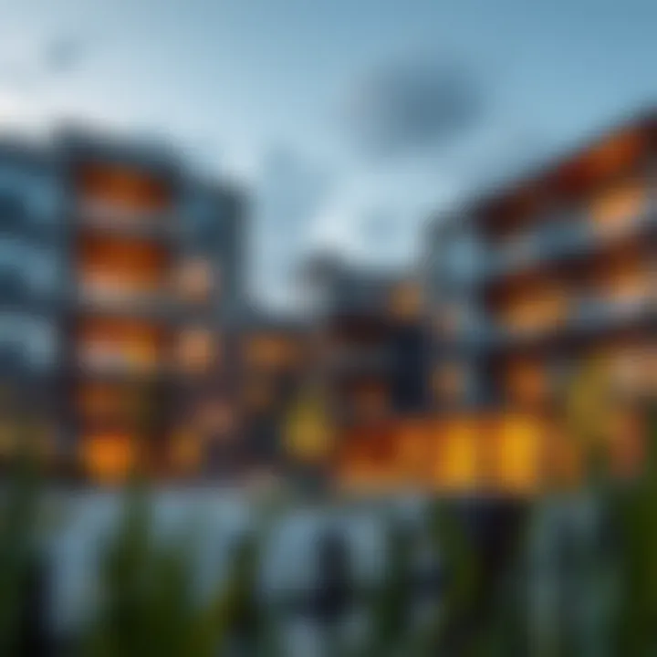 Stunning exterior view of Midtown Oaks Apartments showcasing modern architecture