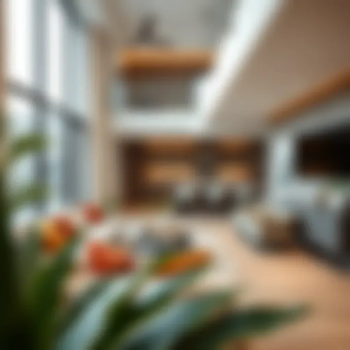 Stylish interior of a living space in Midtown Oaks Apartments