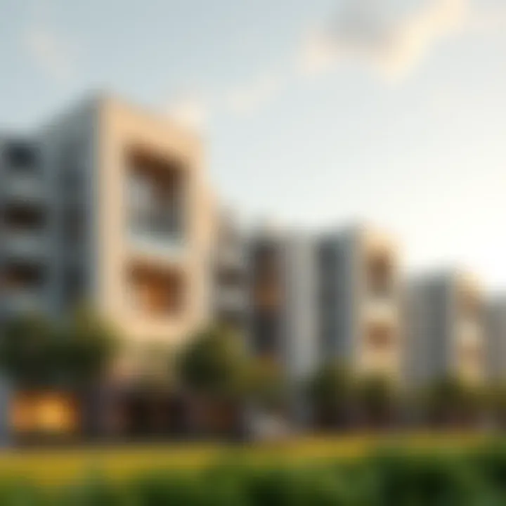 Exterior view showcasing modern architecture of Mines Park Apartments