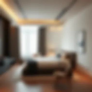 Modern One-Bedroom Apartment Design A modern one-bedroom apartment interior showcasing minimalistic design.