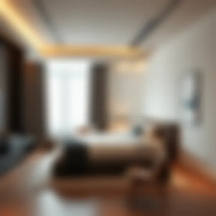 Modern One-Bedroom Apartment Design A modern one-bedroom apartment interior showcasing minimalistic design.