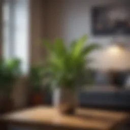 Stylish indoor plants arranged in a modern apartment setting