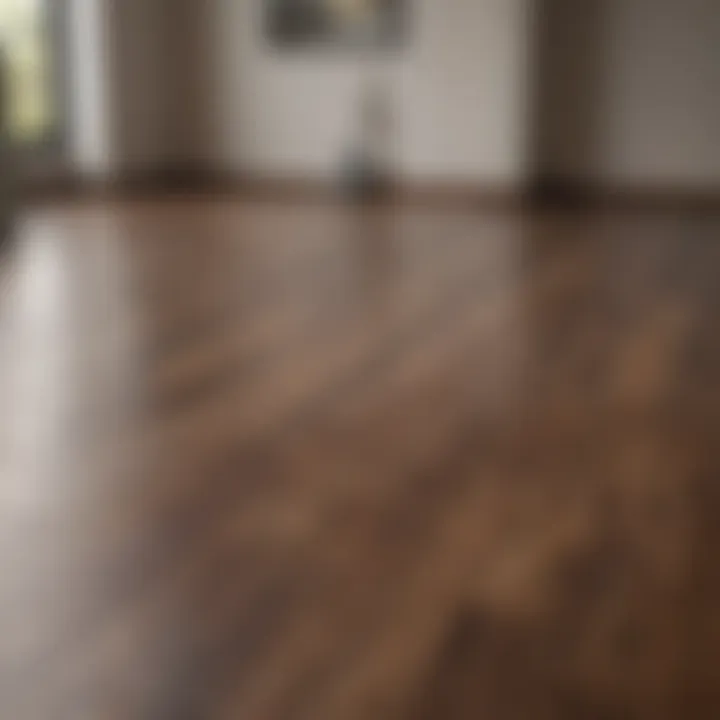 Demonstration of effective cleaning technique on laminate surface