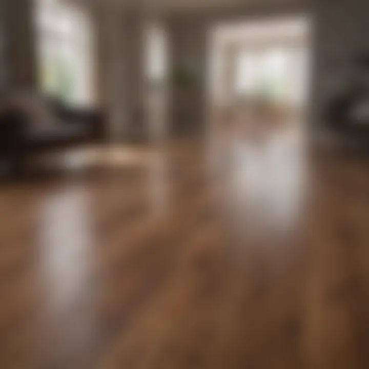 Before and after comparison of laminate floor restoration