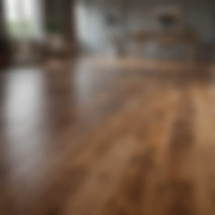 Pristine laminate wood floor showcasing its shine and texture