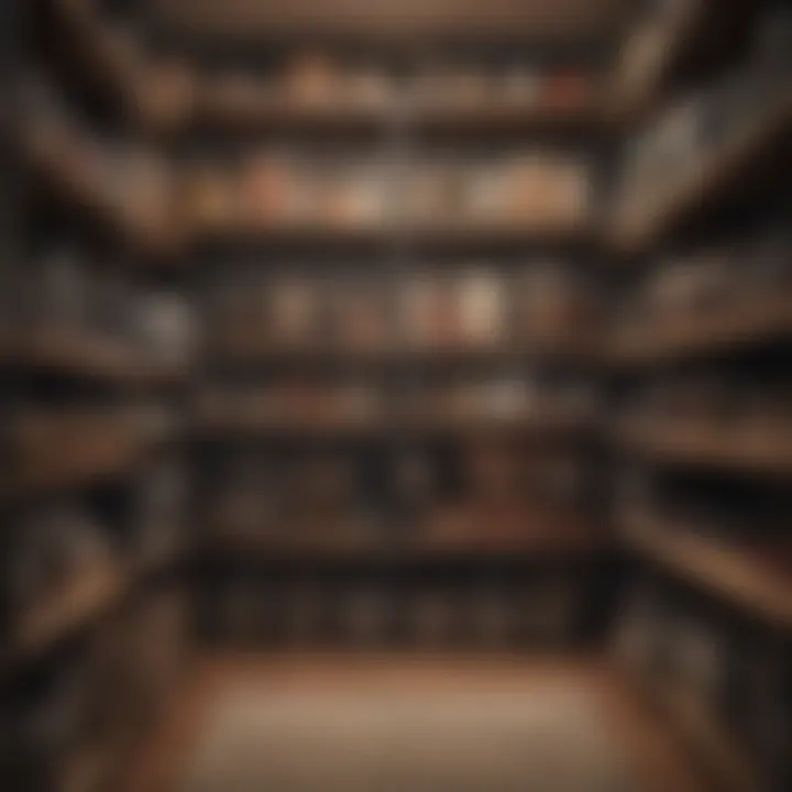 Categorized items in an organized closet