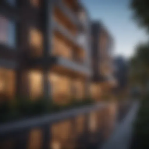 A modern multifamily building showcasing architectural design