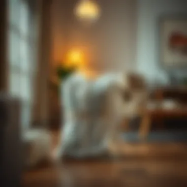 Carefully wrapped fragile items for protection