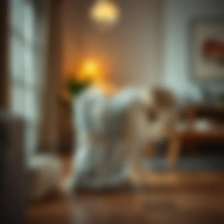 Carefully wrapped fragile items for protection