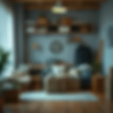 A well-structured room with items categorized for packing