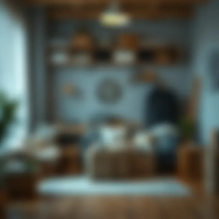 A well-structured room with items categorized for packing