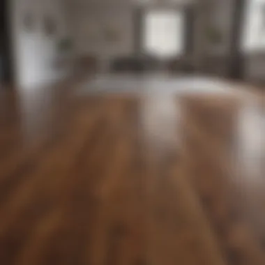 Transformative Effects of Polishing Before and after comparison of laminate flooring