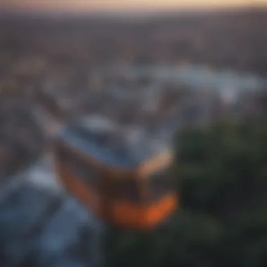 Scenic view from the Sky Tram featuring the city skyline