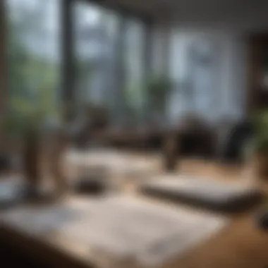 A well-organized property management plan on a desk