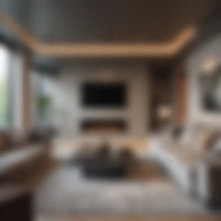 Luxurious living room interior featuring contemporary design