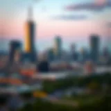 Downtown Dallas Skyline A vibrant view of Dallas downtown showcasing skyscrapers