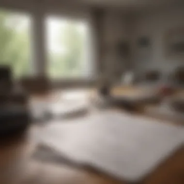 Financial planning documents spread on a table