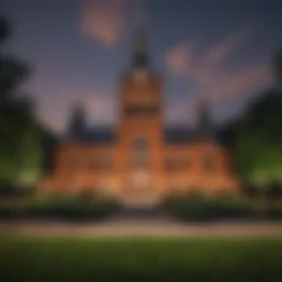 Exterior view of the Smithsonian Institution Building showcasing its distinctive architecture