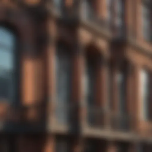 Architectural detail of St. James Apartments showcasing its historic facade