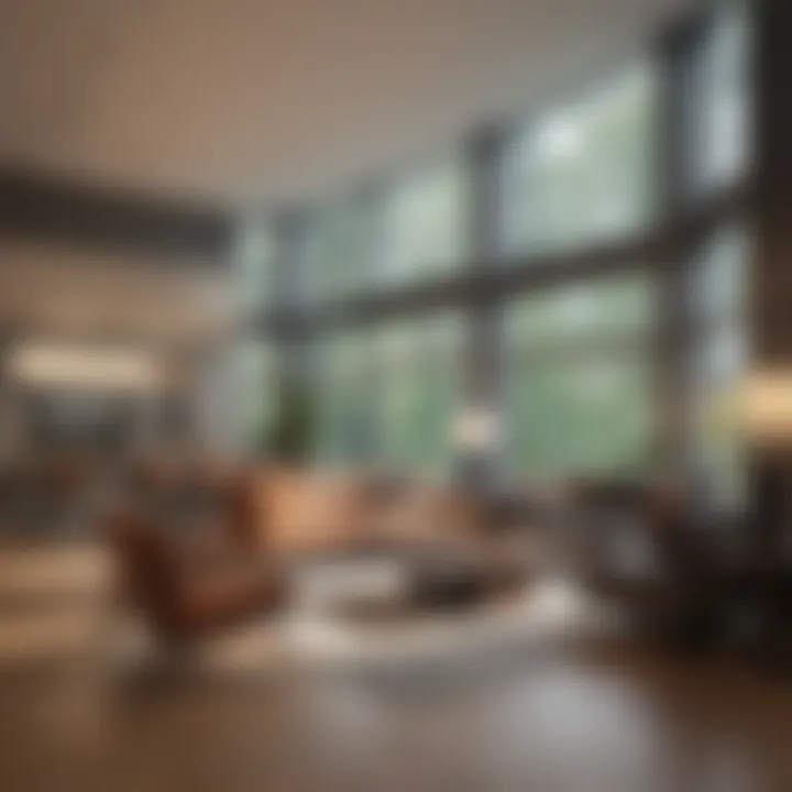 Interior living space of a St. James Apartment highlighting modern design features